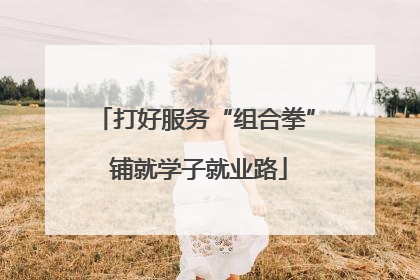 打好服务“组合拳” 铺就学子就业路