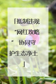 抵制违规“网红攻略” 协同守护生态净土