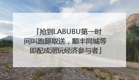抢到LABUBU第一时间叫跑腿取送，顺丰同城等即配成潮玩经济参与者