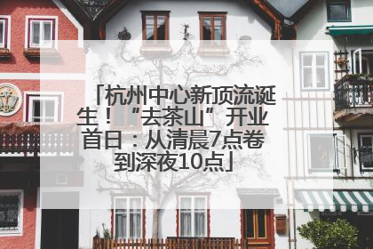 杭州中心新顶流诞生！“去茶山”开业首日：从清晨7点卷到深夜10点