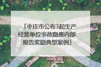 枣庄市公布3起生产经营单位事故隐患内部报告奖励典型案例