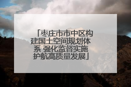 枣庄市市中区构建国土空间规划体系 强化监督实施护航高质量发展