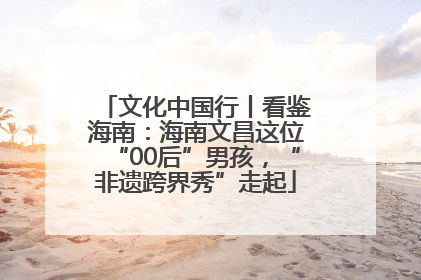 文化中国行丨看鉴海南：海南文昌这位“00后”男孩，“非遗跨界秀”走起