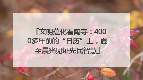 文明蕴化看陶寺：4000多年前的“日历”上，夏至晨光见证先民智慧