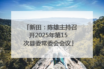 新田：陈雄主持召开2025年第15次县委常委会会议
