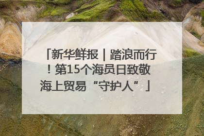 新华鲜报｜踏浪而行！第15个海员日致敬海上贸易“守护人”