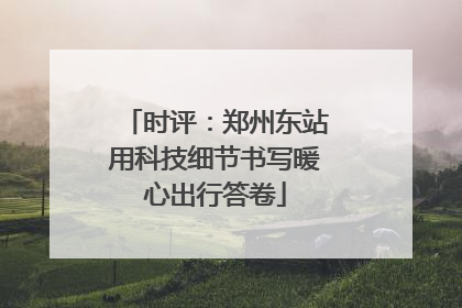 时评：郑州东站用科技细节书写暖心出行答卷