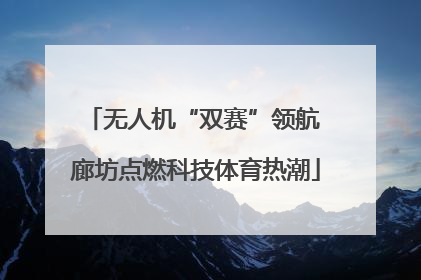 无人机“双赛”领航 廊坊点燃科技体育热潮