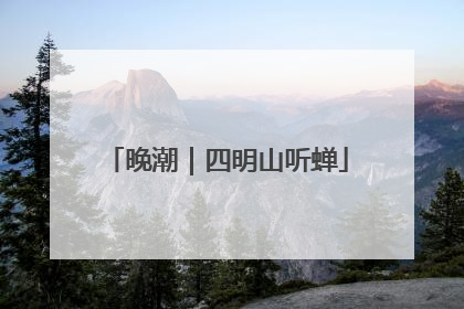 晚潮｜四明山听蝉