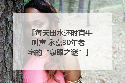 每天出水还时有牛叫声 永嘉30年老宅的“泉眼之谜”