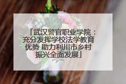武汉警官职业学院：充分发挥学校法学教育优势 助力利川市乡村振兴全面发展