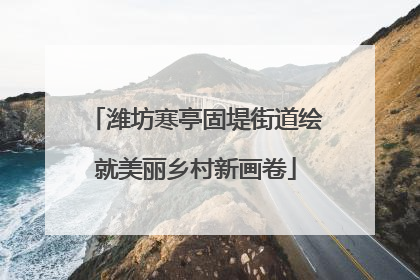 潍坊寒亭固堤街道绘就美丽乡村新画卷