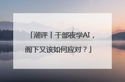 潮评丨干部夜学AI，阁下又该如何应对？