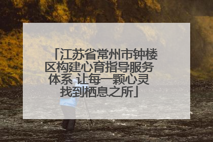 江苏省常州市钟楼区构建心育指导服务体系 让每一颗心灵找到栖息之所