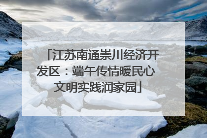 江苏南通崇川经济开发区：端午传情暖民心 文明实践润家园