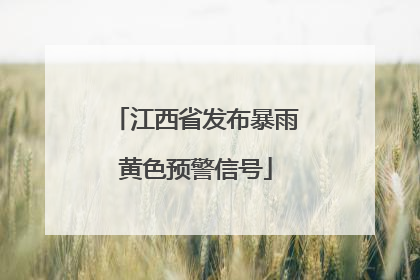 江西省发布暴雨黄色预警信号