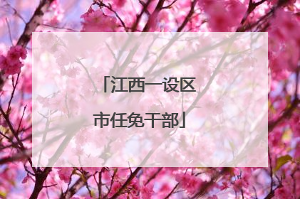 江西一设区市任免干部