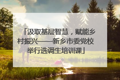 汲取基层智慧，赋能乡村振兴——新乡市委党校举行选调生培训课