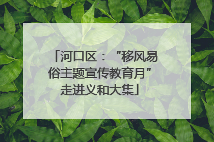 河口区：“移风易俗主题宣传教育月”走进义和大集