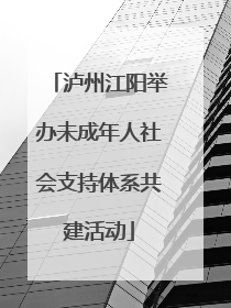 泸州江阳举办未成年人社会支持体系共建活动