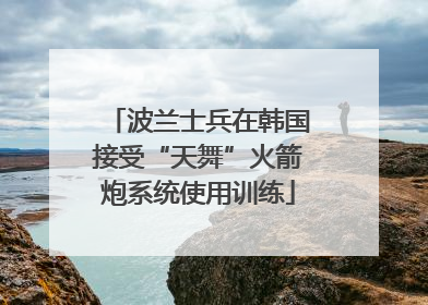 波兰士兵在韩国接受“天舞”火箭炮系统使用训练
