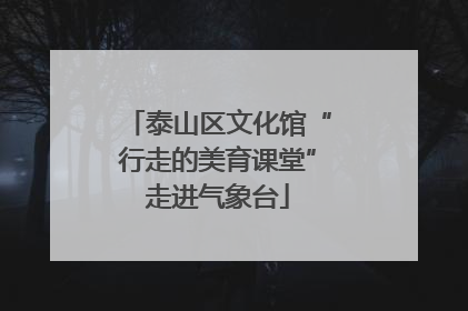泰山区文化馆“行走的美育课堂”走进气象台