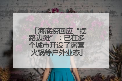 海底捞回应“摆路边摊”：已在多个城市开设了露营火锅等户外业态