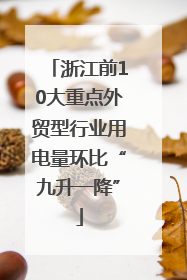 浙江前10大重点外贸型行业用电量环比“九升一降”