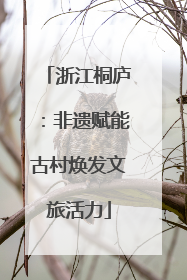 浙江桐庐：非遗赋能古村焕发文旅活力