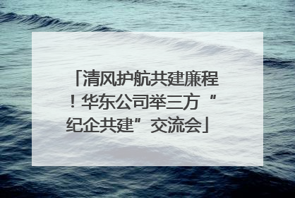 清风护航共建廉程！华东公司举三方“纪企共建”交流会