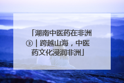 湖南中医药在非洲③｜跨越山海，中医药文化浸润非洲