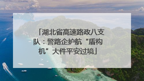 湖北省高速路政八支队：警路企护航“盾构机”大件平安过境