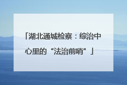 湖北通城检察：综治中心里的“法治前哨”