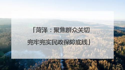 菏泽：聚焦群众关切 兜牢兜实民政保障底线