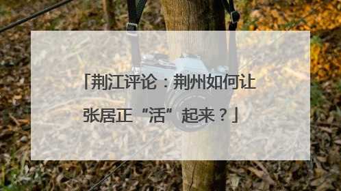 荆江评论：荆州如何让张居正“活”起来？