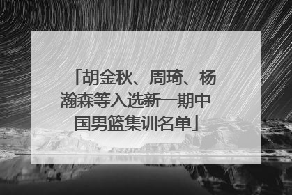 胡金秋、周琦、杨瀚森等入选新一期中国男篮集训名单