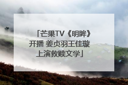 芒果TV《明眸》开播 姜贞羽王佳璇上演救赎文学