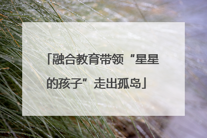 融合教育带领“星星的孩子”走出孤岛