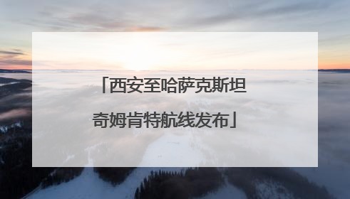 西安至哈萨克斯坦奇姆肯特航线发布