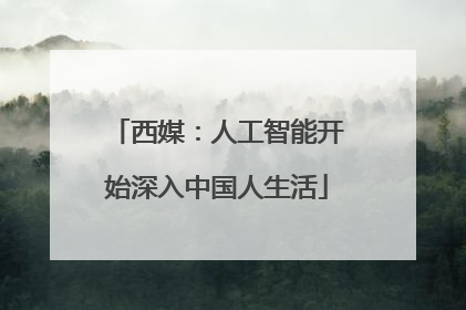 西媒：人工智能开始深入中国人生活