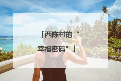 西陈村的“幸福密码”