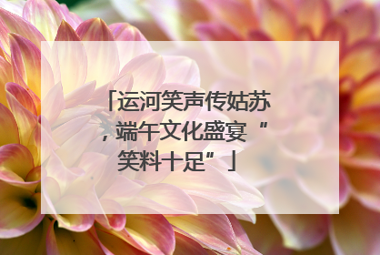 运河笑声传姑苏，端午文化盛宴“笑料十足”