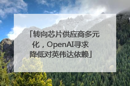 转向芯片供应商多元化，OpenAI寻求降低对英伟达依赖