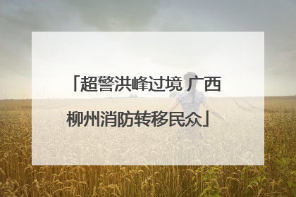 超警洪峰过境 广西柳州消防转移民众