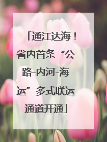 通江达海！省内首条“公路-内河-海运”多式联运通道开通