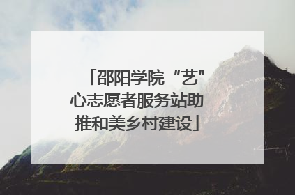 邵阳学院“艺”心志愿者服务站助推和美乡村建设