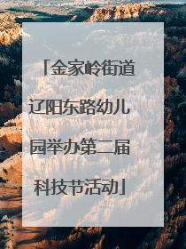 金家岭街道辽阳东路幼儿园举办第二届科技节活动
