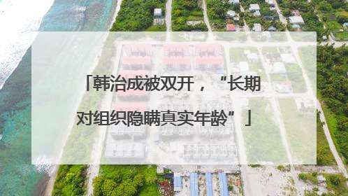 韩治成被双开，“长期对组织隐瞒真实年龄”