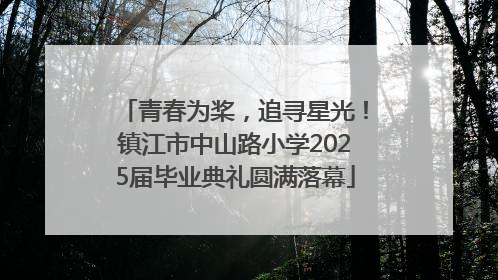 青春为桨，追寻星光！镇江市中山路小学2025届毕业典礼圆满落幕