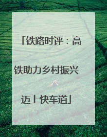 铁路时评：高铁助力乡村振兴迈上快车道